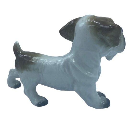 Vtg Porcelain Terrior Dog Figurine Hand Painted Made in Germany Signed FLAW - Picture 3 of 7